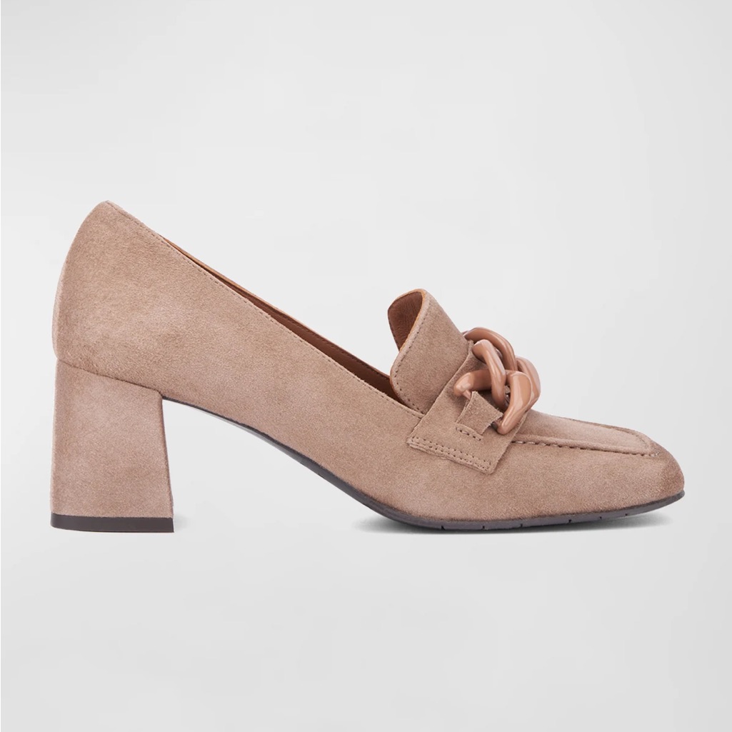 Aquatalia Nwot Cathie Suede Chain Link Pumps Sz 9.5